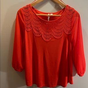 3for $15 Lauren Conrad orange dressy jersey